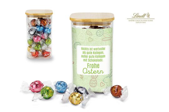 Lindor Team-Glas Frohe Ostern