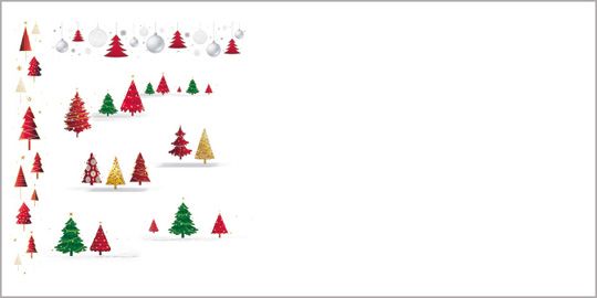 Little Christmas Trees, DIN-lang-Kuvert ohne Fenster
