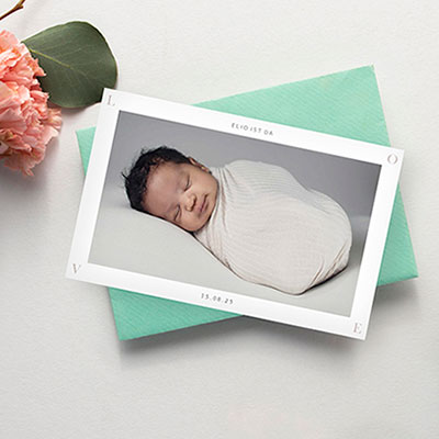 minimalstische Geburtskarte